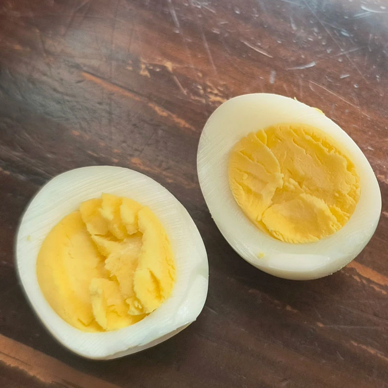 Hard boiled egg.