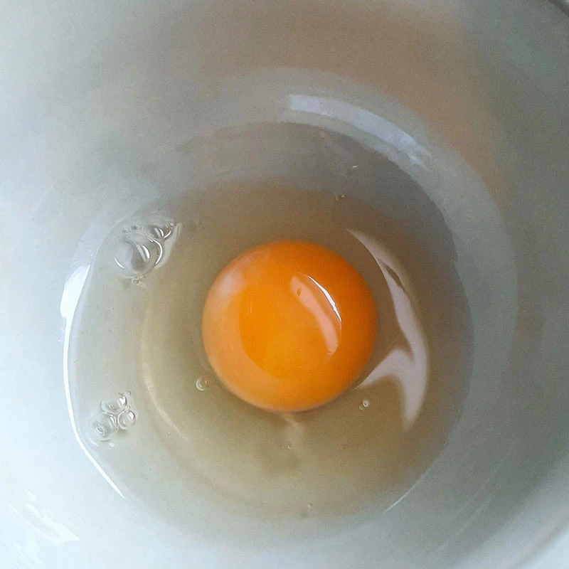 Cracked egg.